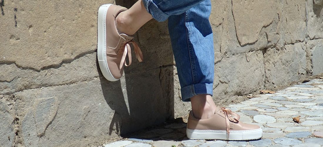 Adeline-leather-Sneaker-handcrafted-Subtle-nude